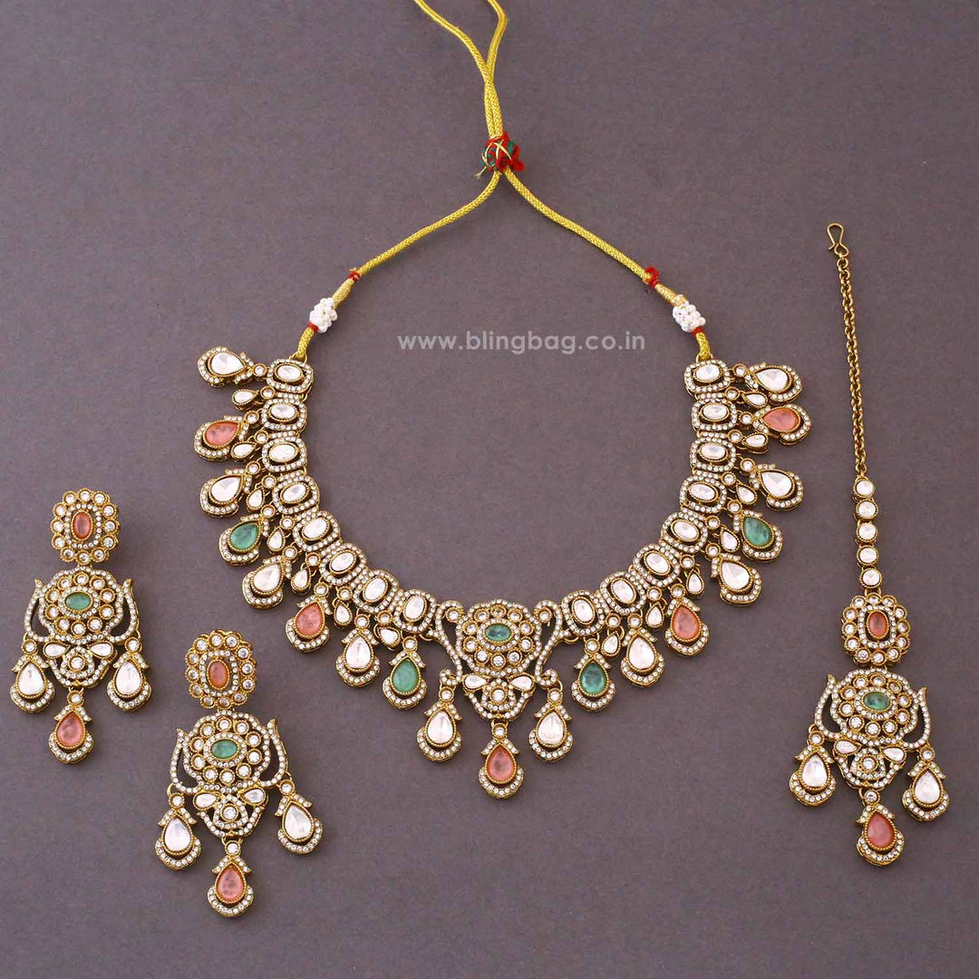 Prismatic Eshira Kundan Jewellery Set - New Arrival