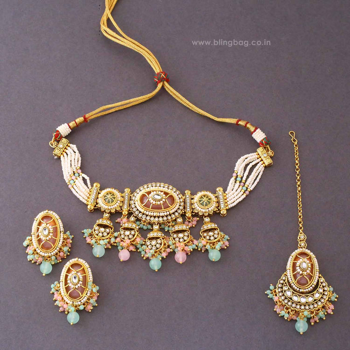 Prismatic Eshvi Kundan Jewellery Set