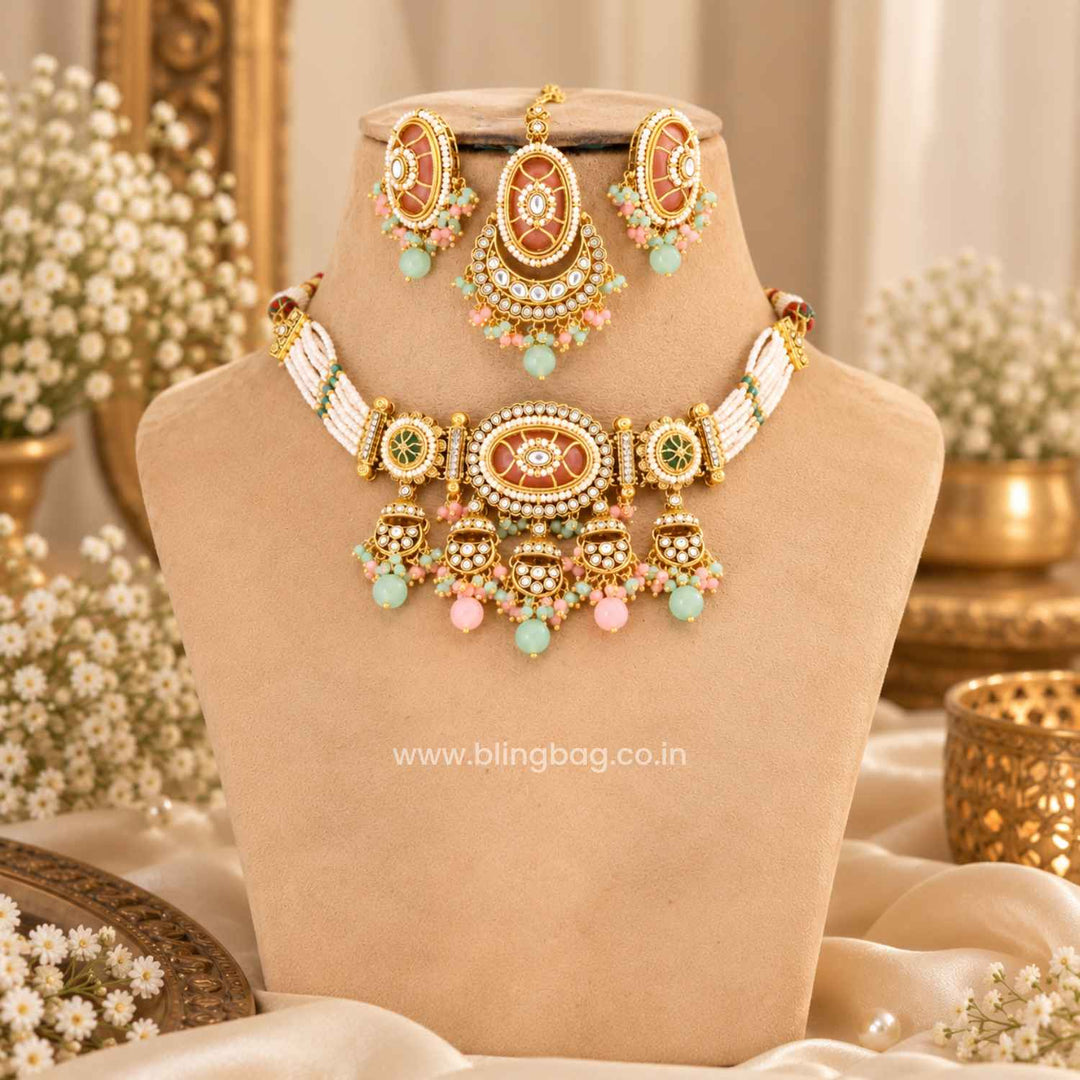 Prismatic Eshvi Kundan Jewellery Set