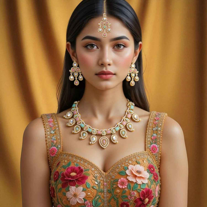 Prismatic Fariha Kundan Jewellery Set