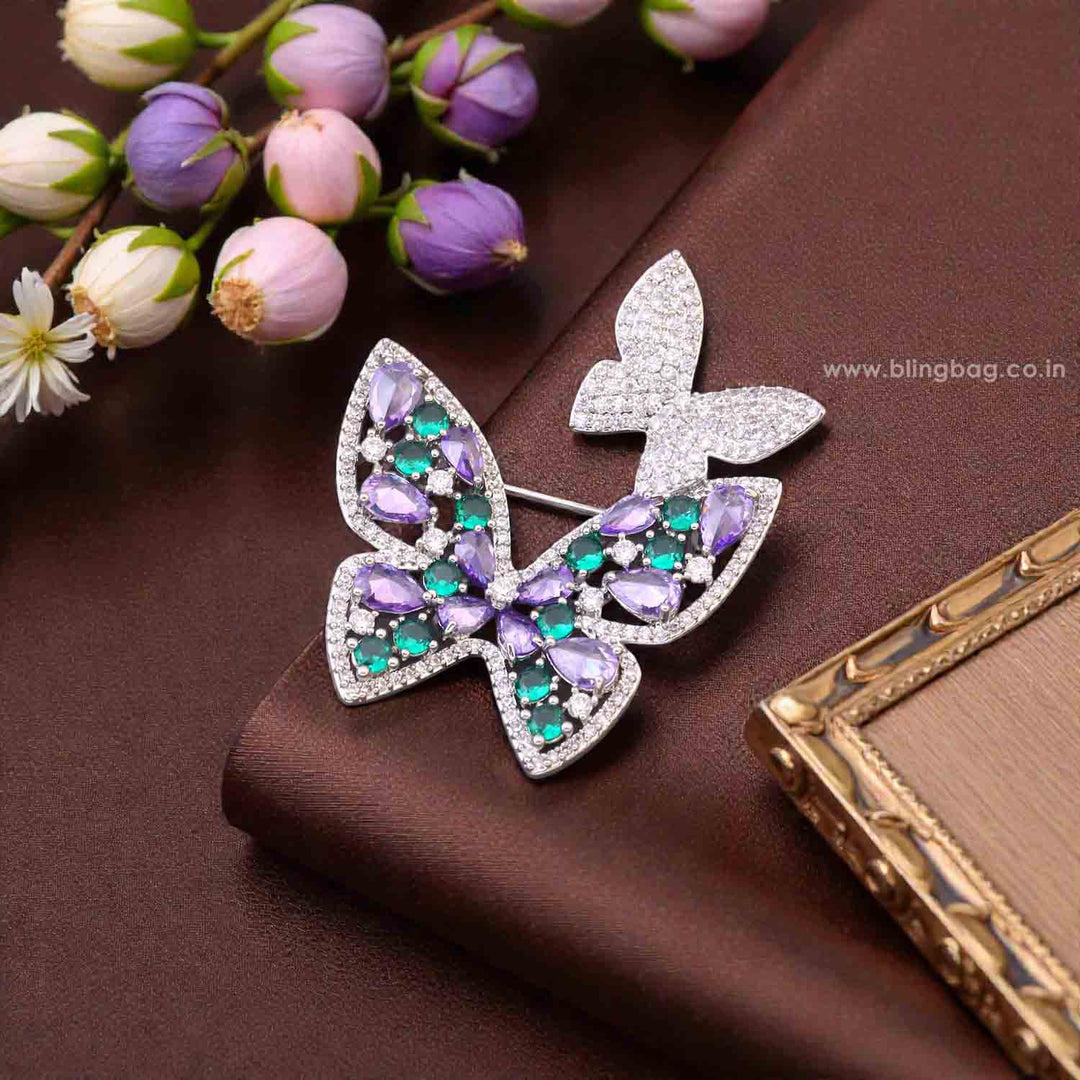 Prismatic Flutter Fly Brooch