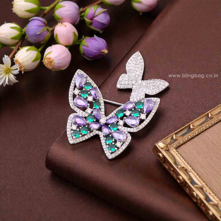 Prismatic Flutter Fly Brooch