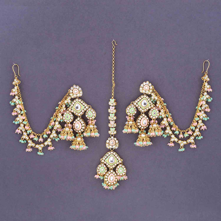Prismatic Giloy Maang Tikka Set