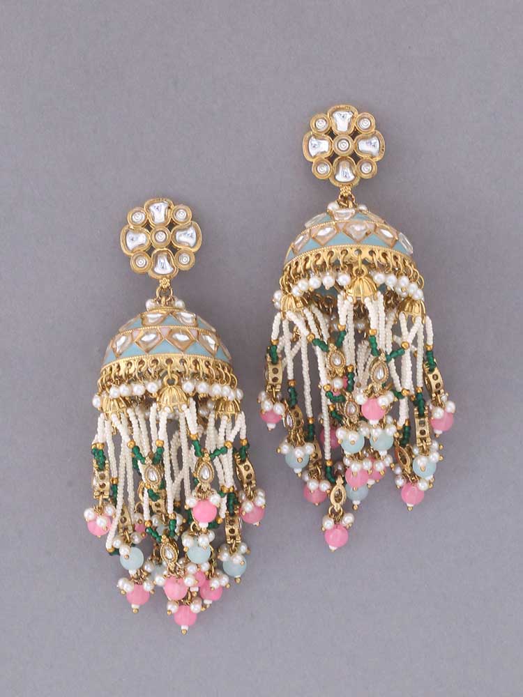Prismatic Girina Ethnic Jhumkis