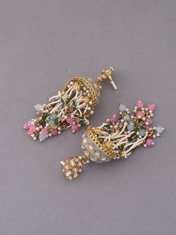 Prismatic Girina Ethnic Jhumkis