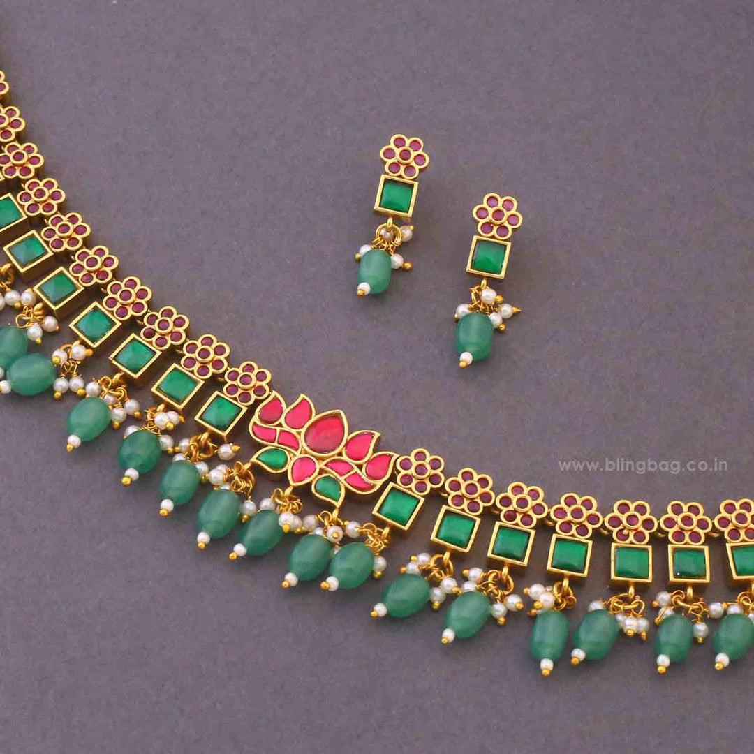 Prismatic Hridya Antique Jewellery Set - New Arrival