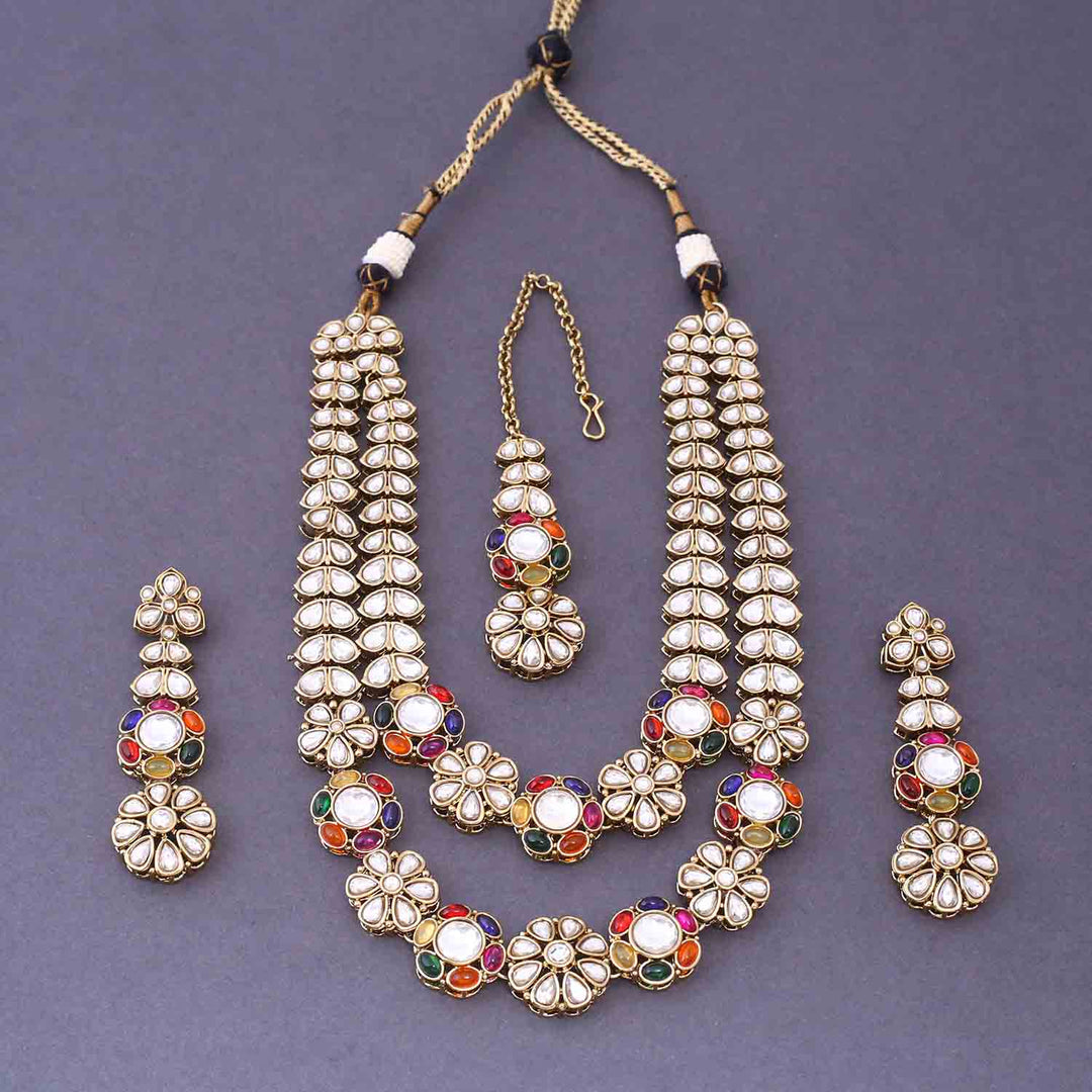 Prismatic Jaine Kundan Jewellery Set
