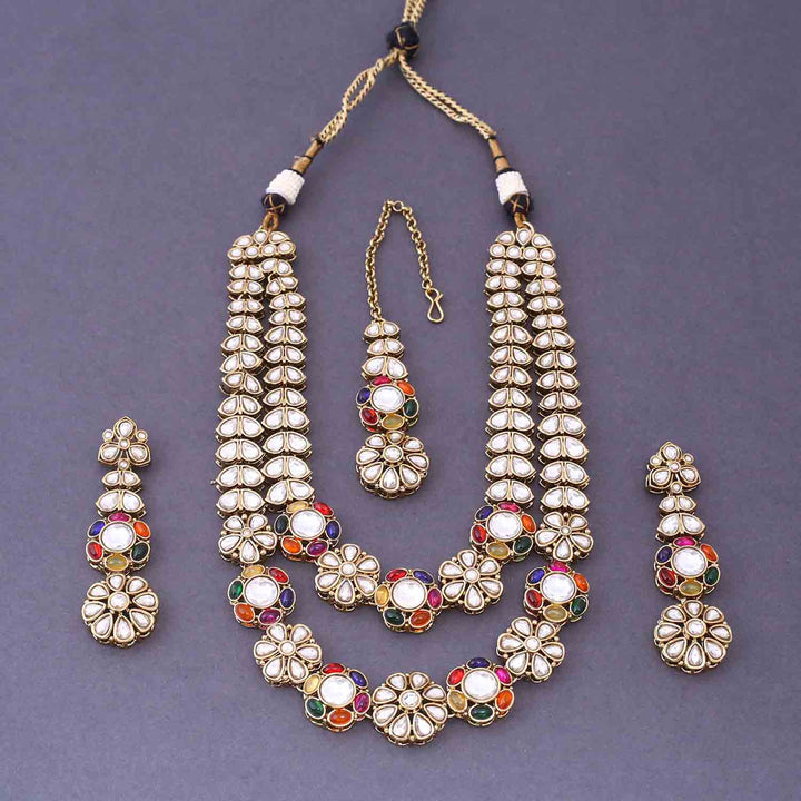 Prismatic Jaine Kundan Jewellery Set