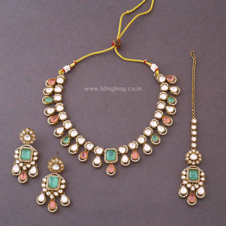 Prismatic Maahira Kundan Jewellery Set - New Arrival