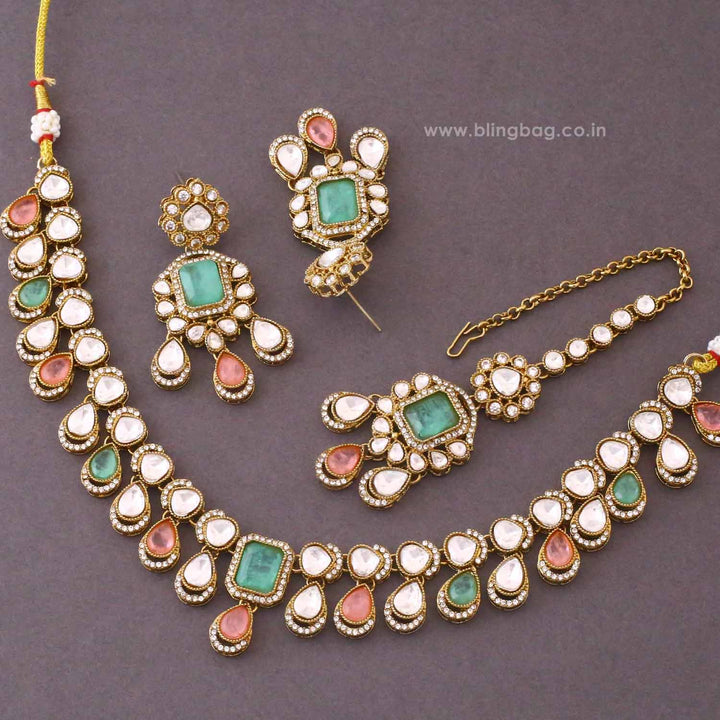 Prismatic Maahira Kundan Jewellery Set - New Arrival