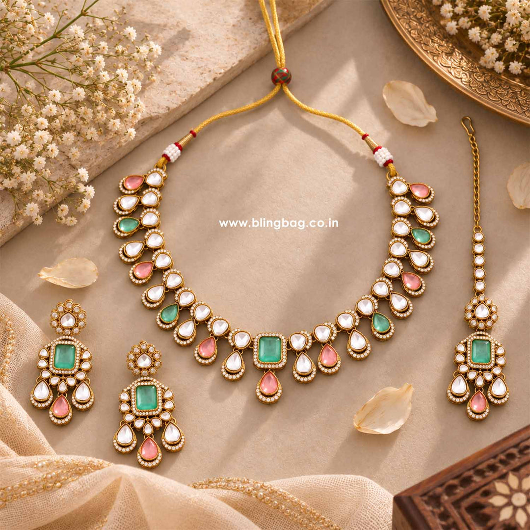 Prismatic Maahira Kundan Jewellery Set - New Arrival