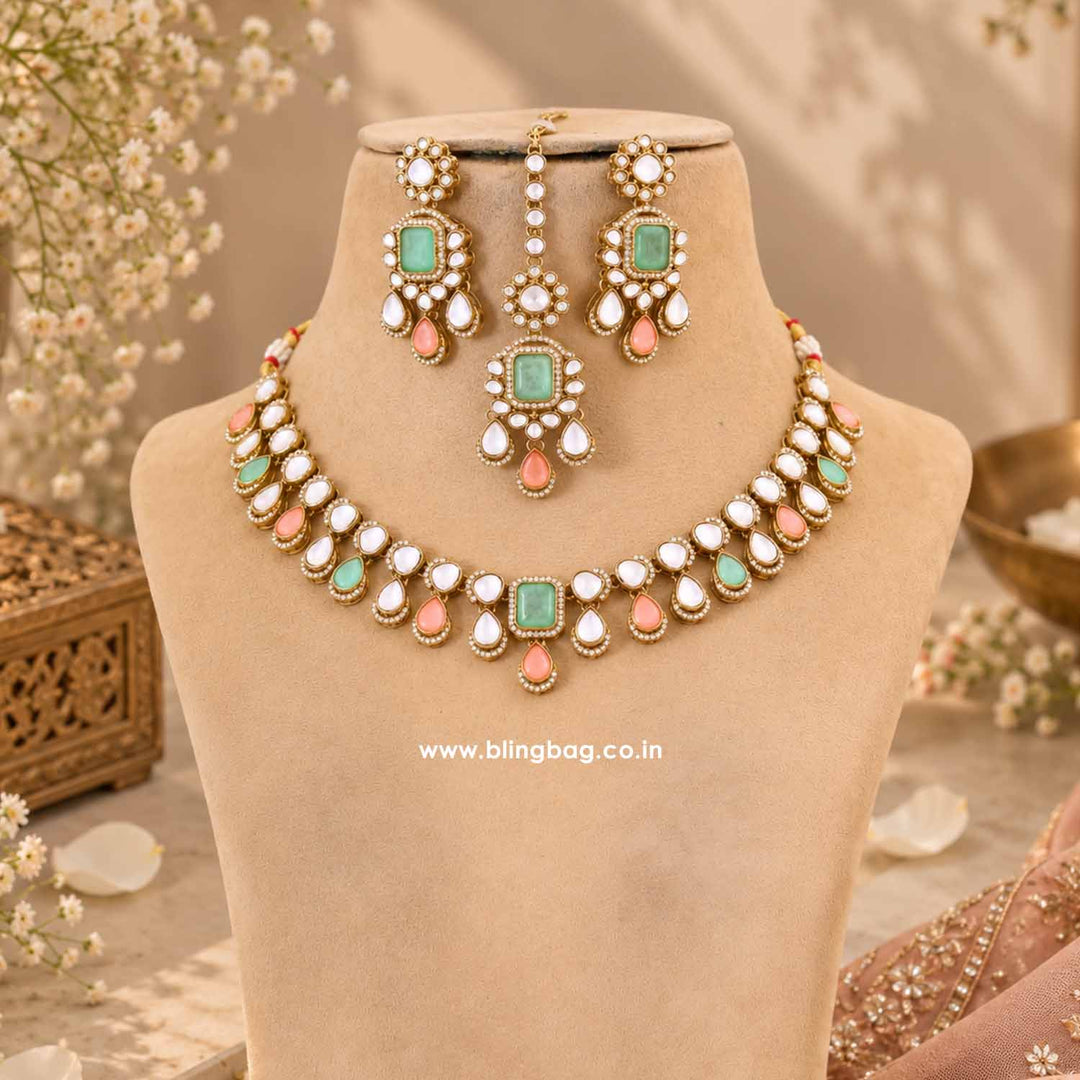 Prismatic Maahira Kundan Jewellery Set - New Arrival