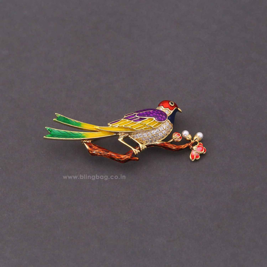Prismatic Parrot Brooch