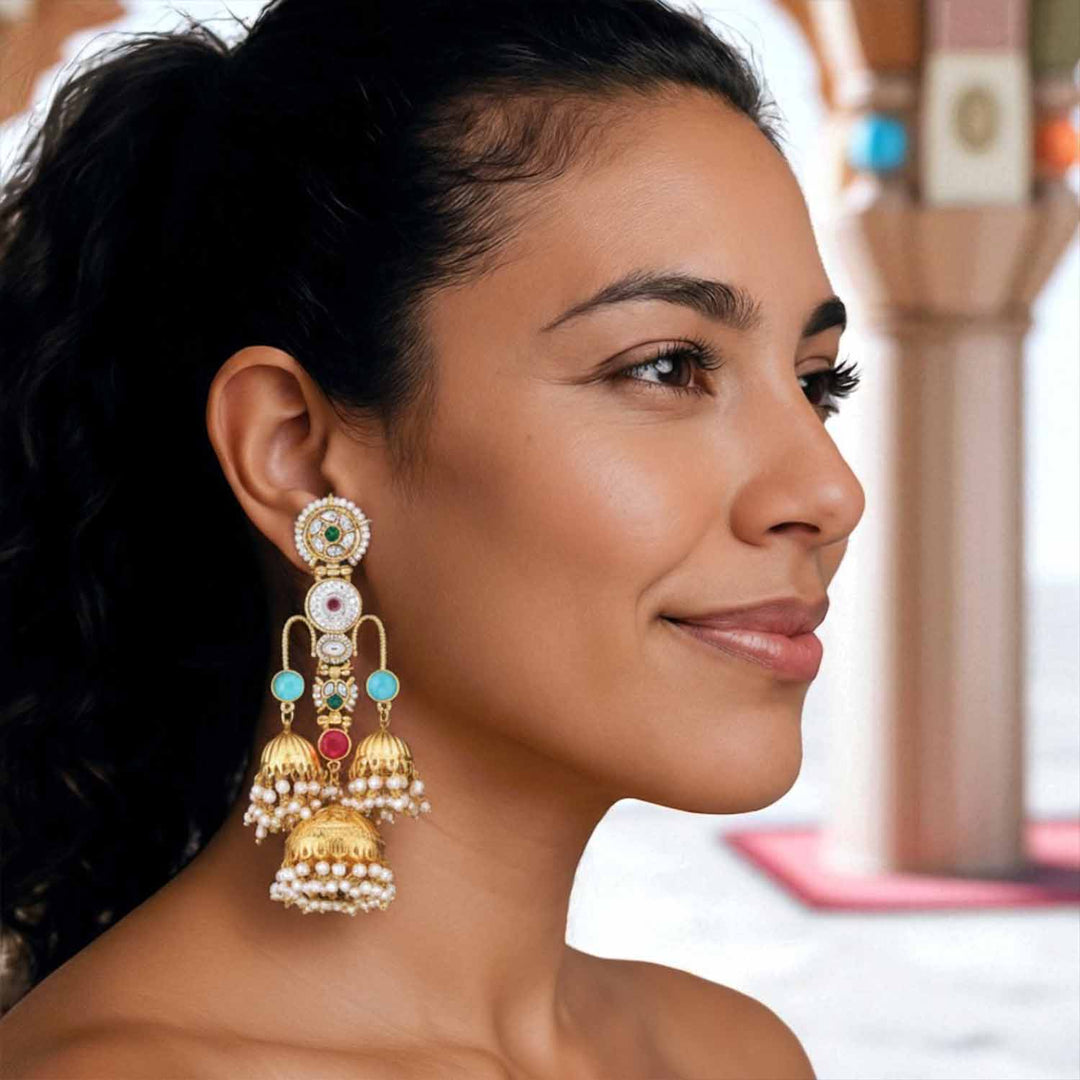 Prismatic Rahasya Heritage Jhumkis