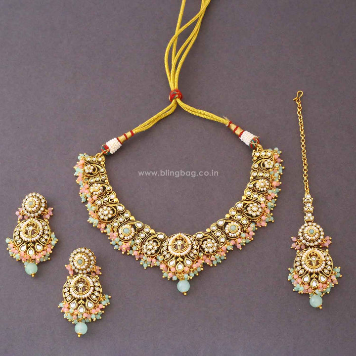 Prismatic Rajvi Kundan Jewellery Set