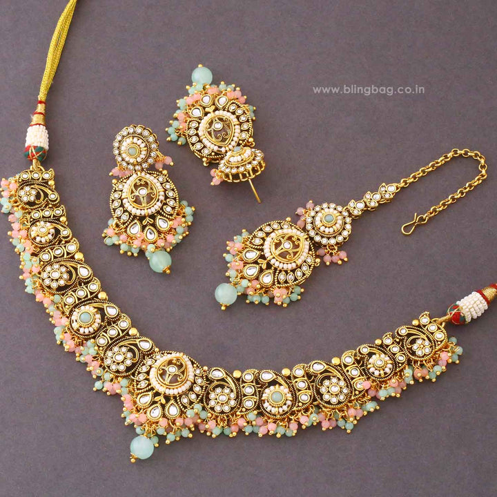 Prismatic Rajvi Kundan Jewellery Set