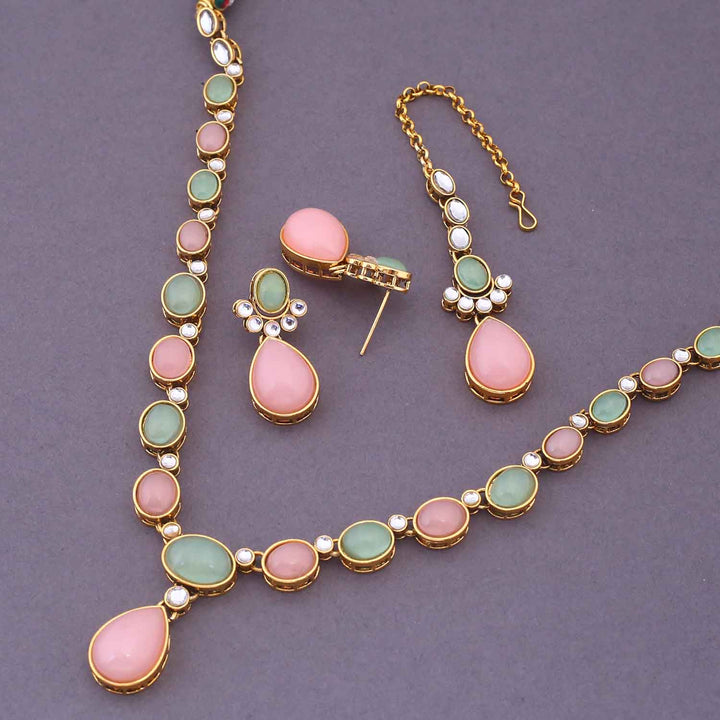 Prismatic Raniya Kundan Jewellery Set