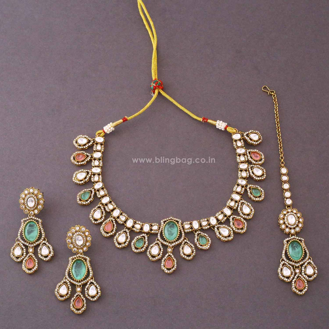 Prismatic Saavira Kundan Jewellery Set - New Arrival
