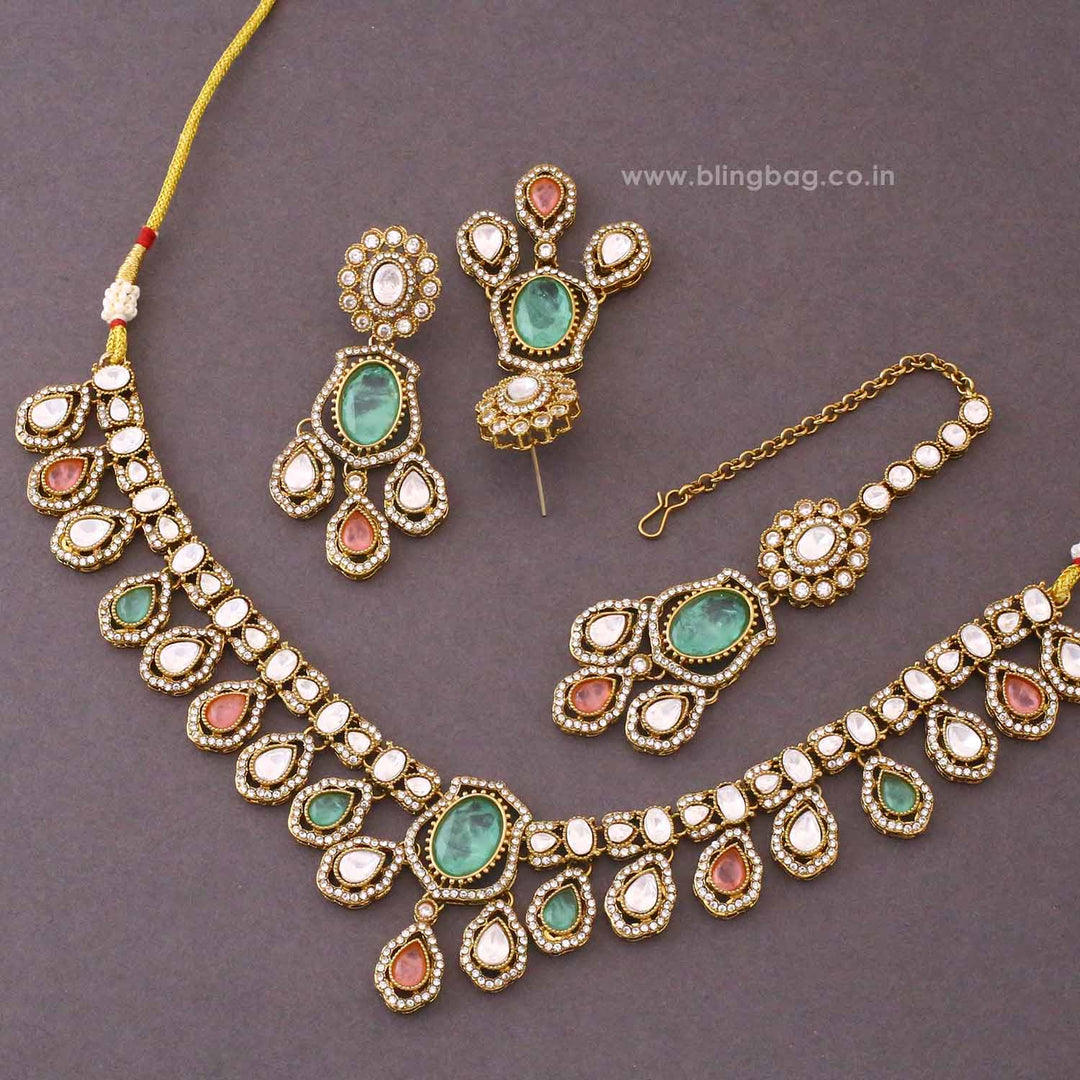Prismatic Saavira Kundan Jewellery Set - New Arrival