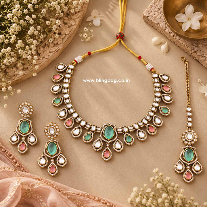 Prismatic Saavira Kundan Jewellery Set - New Arrival