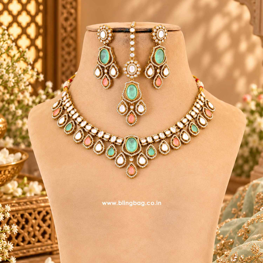 Prismatic Saavira Kundan Jewellery Set - New Arrival
