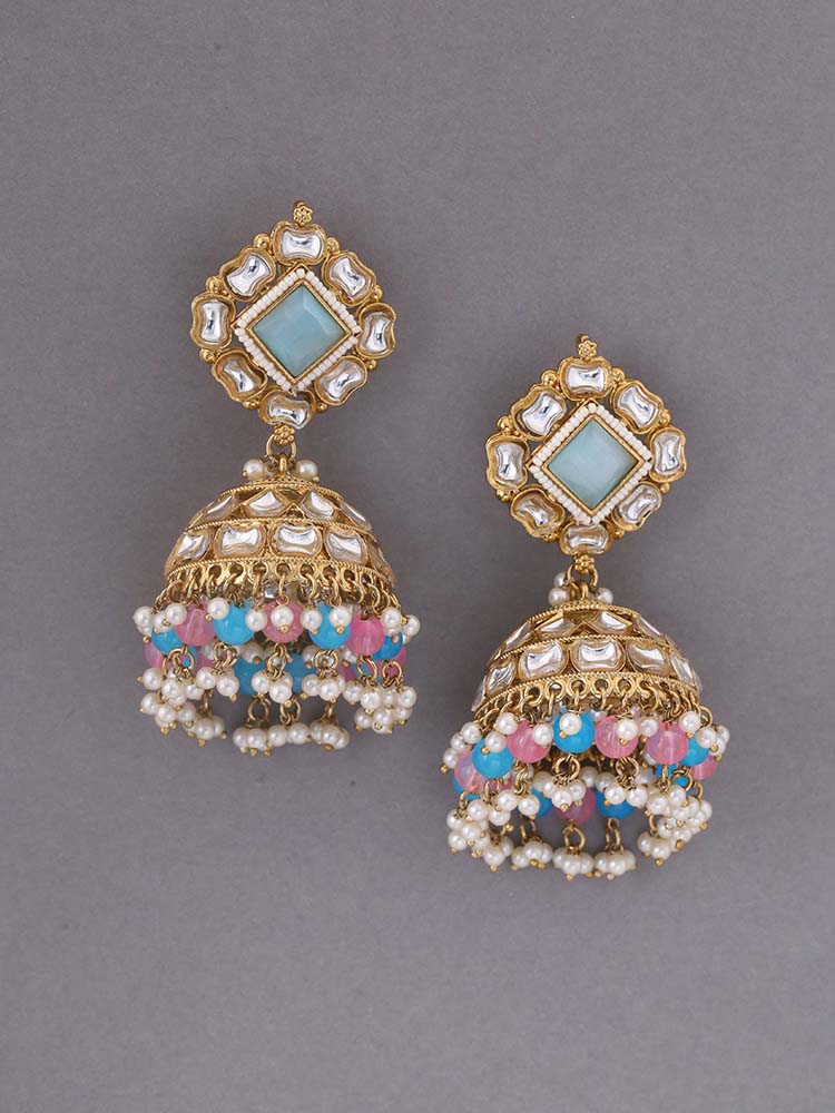 Prismatic Sadhika Ethnic Jhumkis