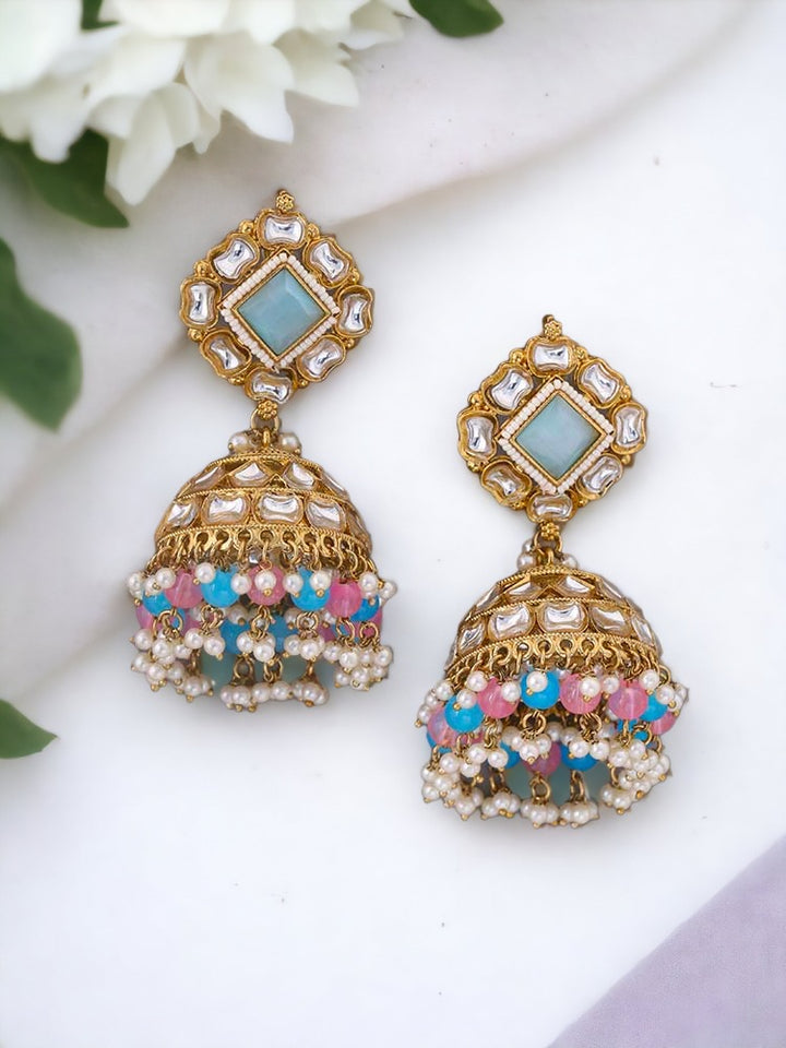 Prismatic Sadhika Ethnic Jhumkis