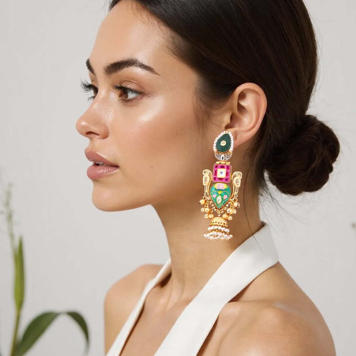 Prismatic Sheshna Jhumkis