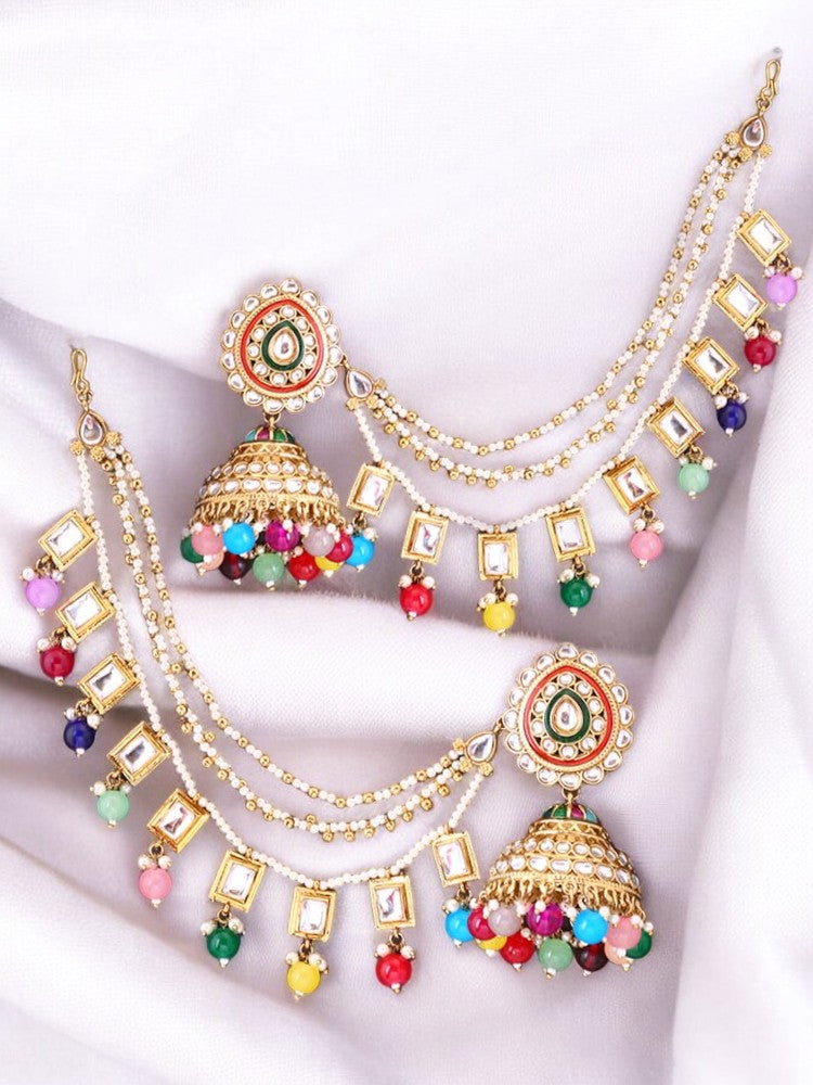 Prismatic Shivakshi  Sahara Jhumkis