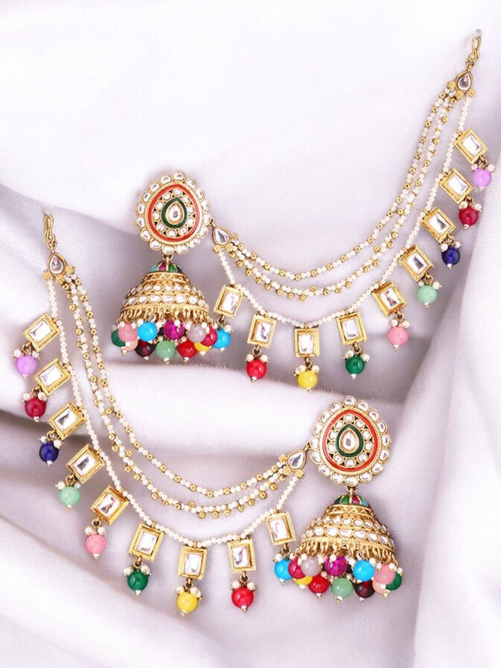 Prismatic Shivakshi  Sahara Jhumkis