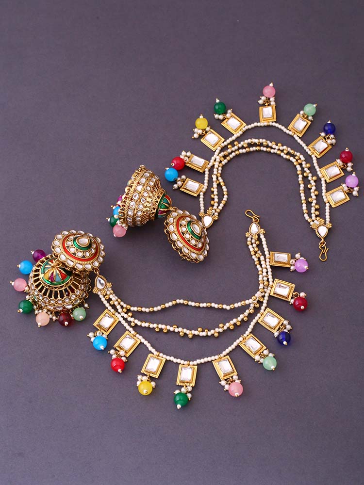Prismatic Shivakshi  Sahara Jhumkis