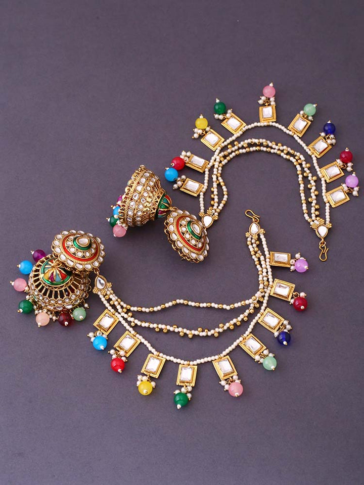 Prismatic Shivakshi  Sahara Jhumkis