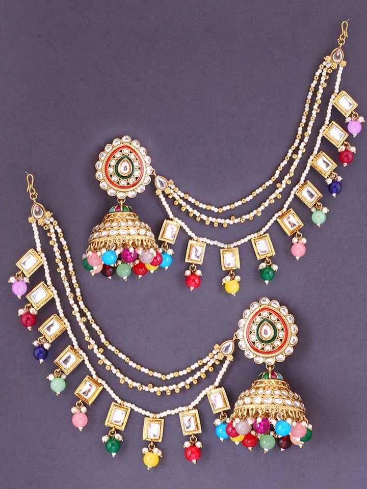 Prismatic Shivakshi  Sahara Jhumkis