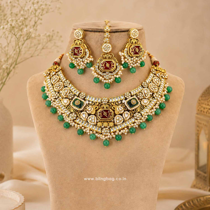 Prismatic Tara Kundan Jewellery Set