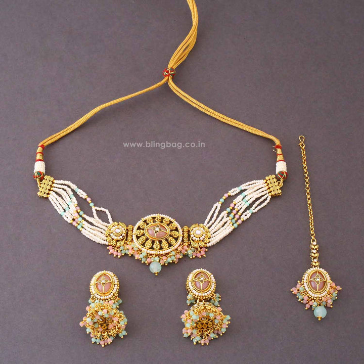 Prismatic Tavya Kundan Jewellery Set