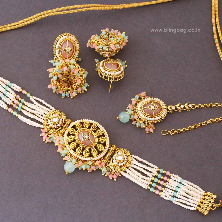 Prismatic Tavya Kundan Jewellery Set