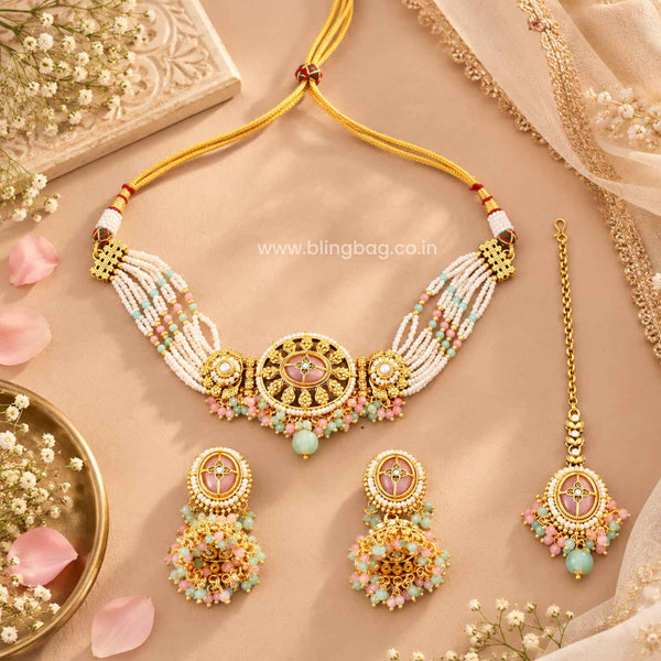 Prismatic Tavya Kundan Jewellery Set
