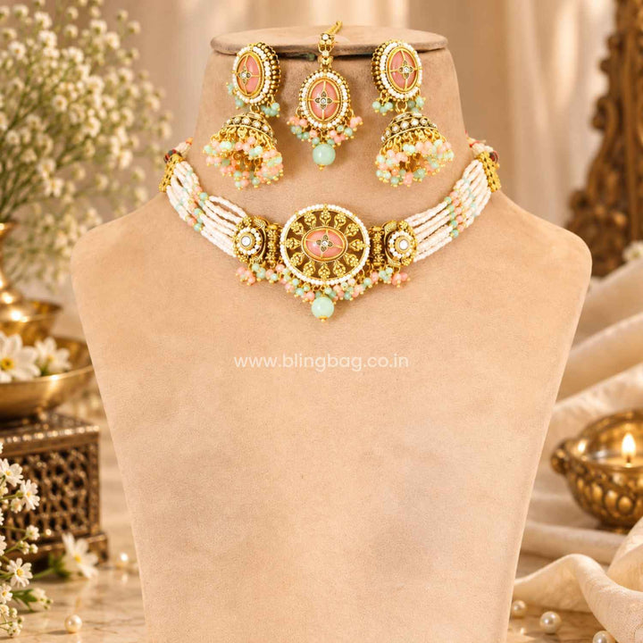 Prismatic Tavya Kundan Jewellery Set