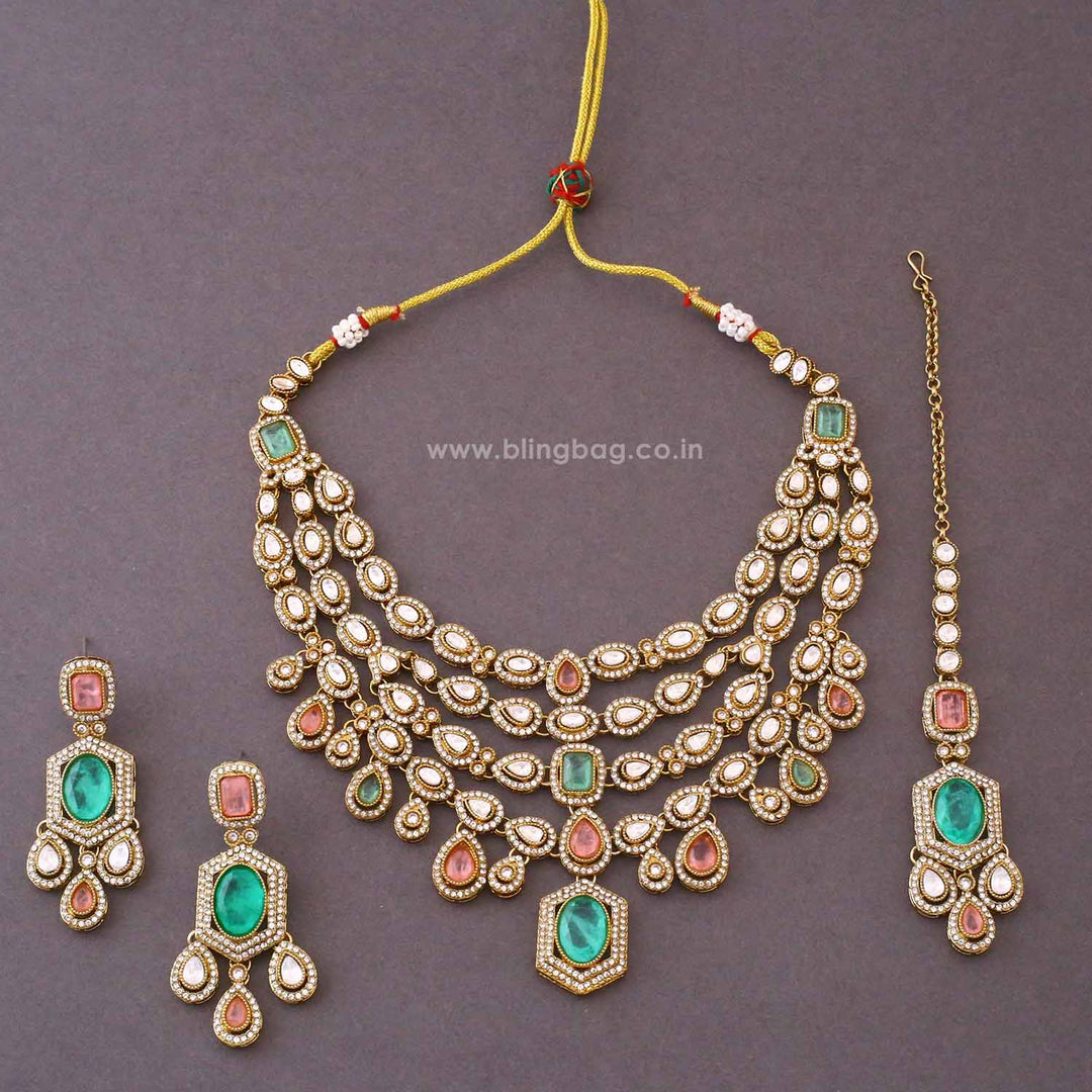 Prismatic Tishara Kundan Jewellery Set - New Arrival