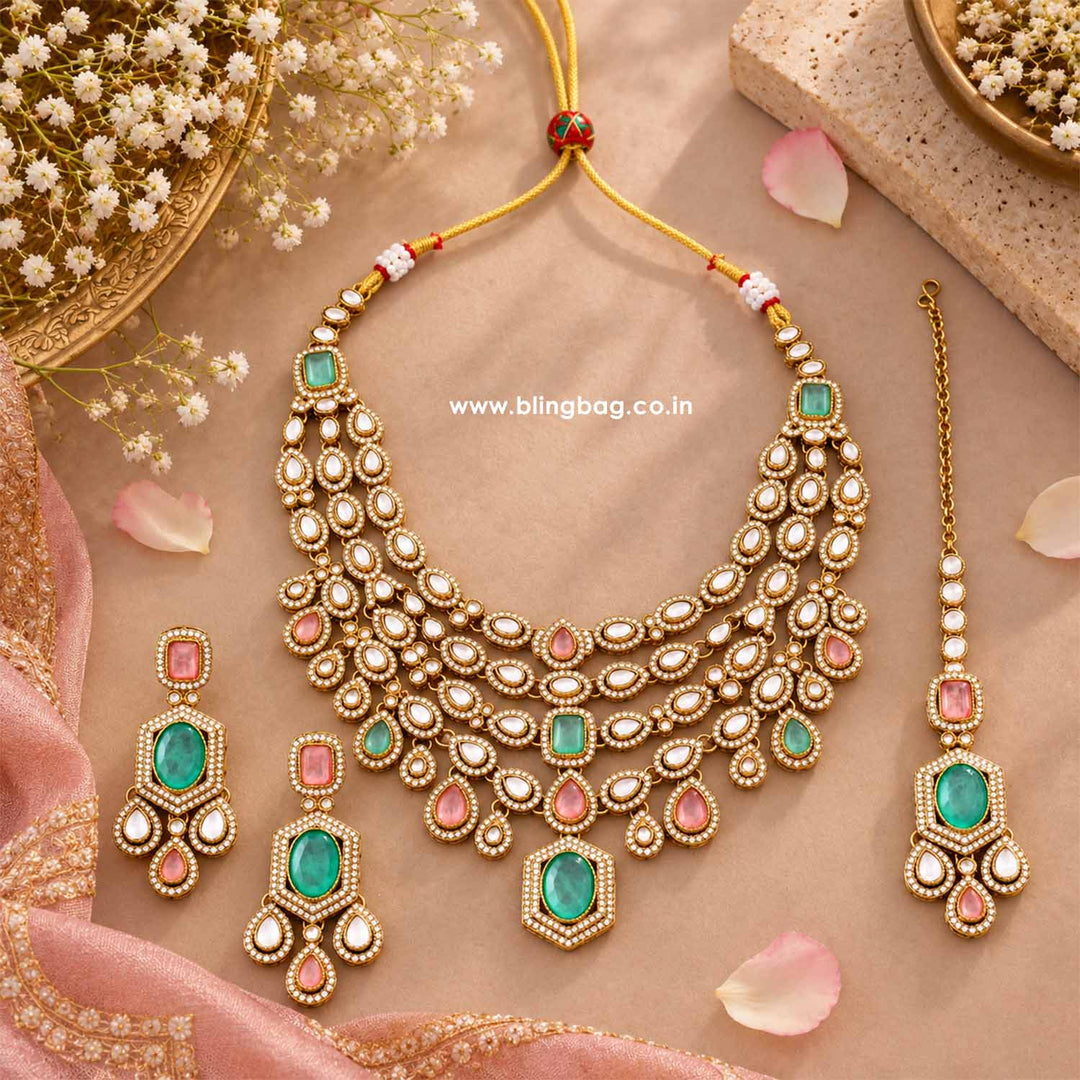 Prismatic Tishara Kundan Jewellery Set - New Arrival