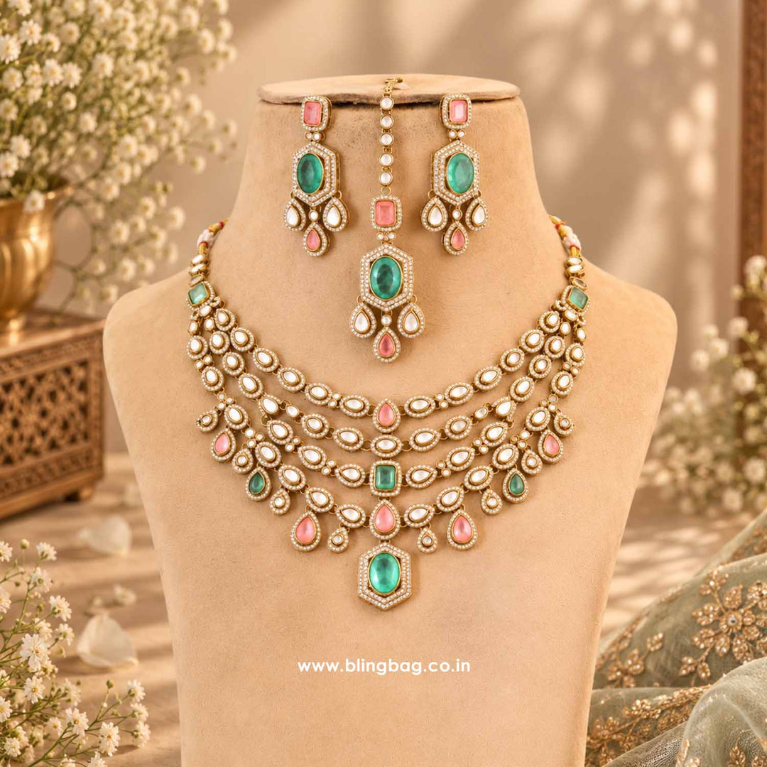 Prismatic Tishara Kundan Jewellery Set - New Arrival