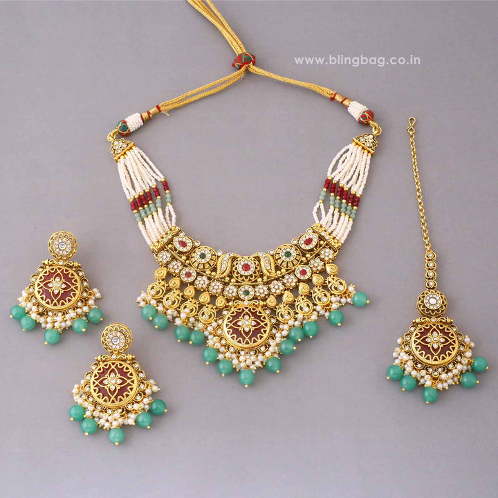 Prismatic Umasha Kundan Jewellery Set