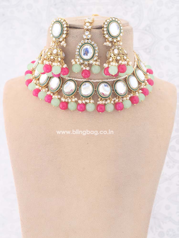 Prismatic Utsaah Kundan Jewellery Set