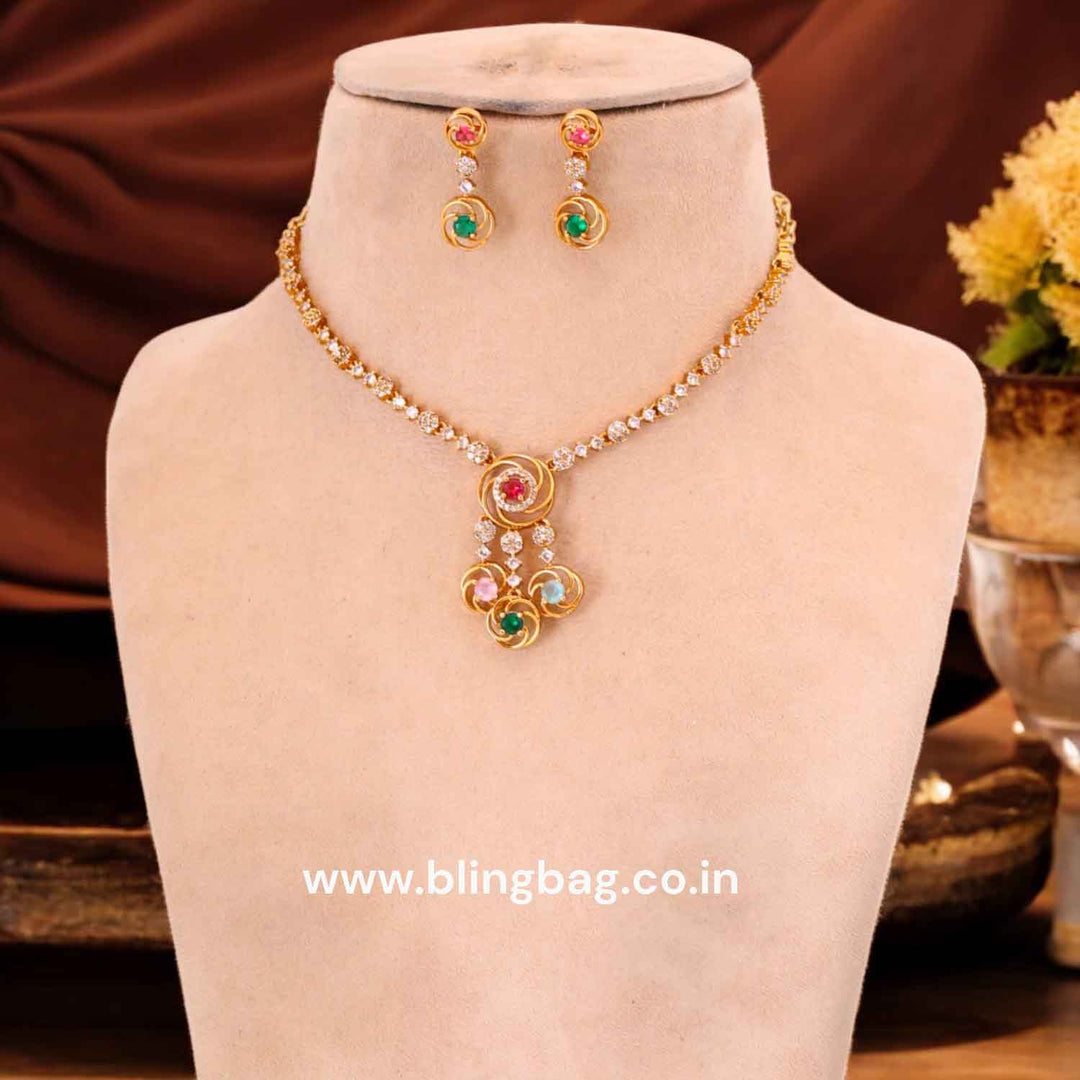 Multicolor Vishtani Antique Jewellery Set - New Arrival