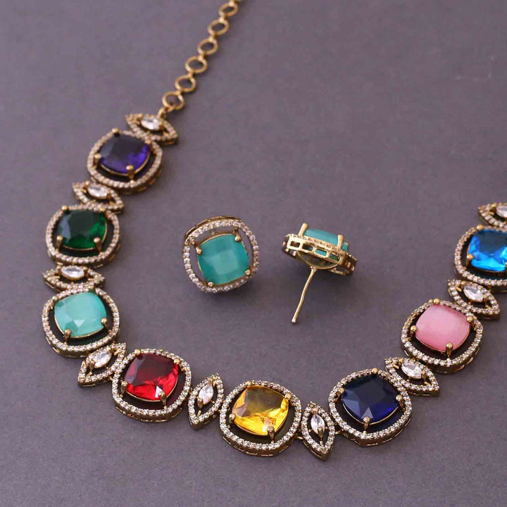 Prismatic Zinnia Victorian Jewellery Set - New Arrival