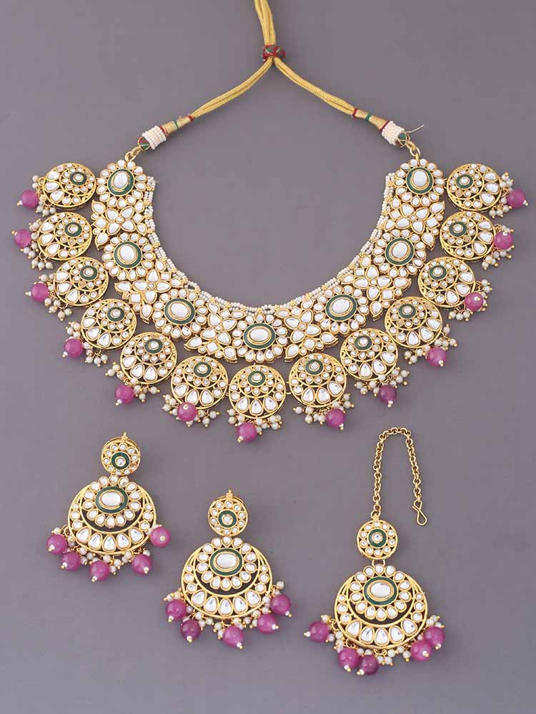 Purple Aarti Jewellery Set