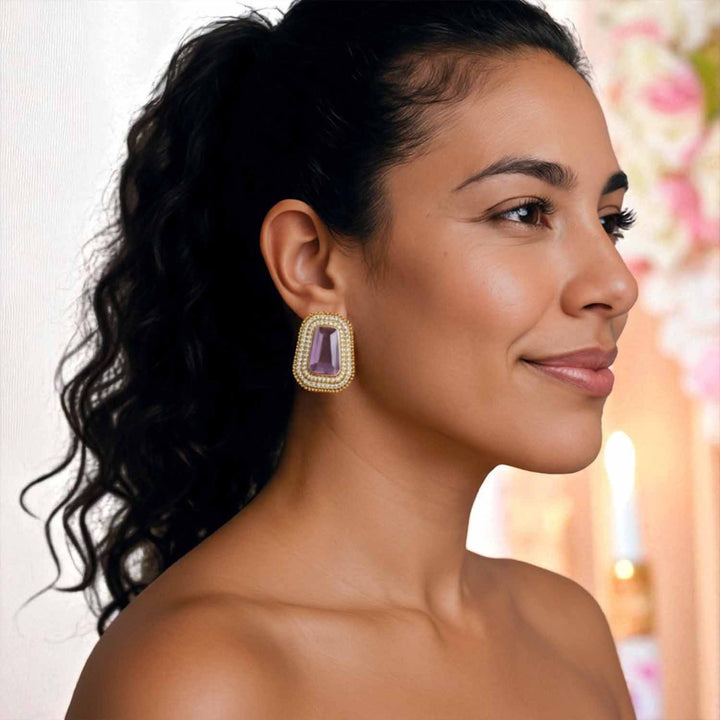 Purple Aastha Studs