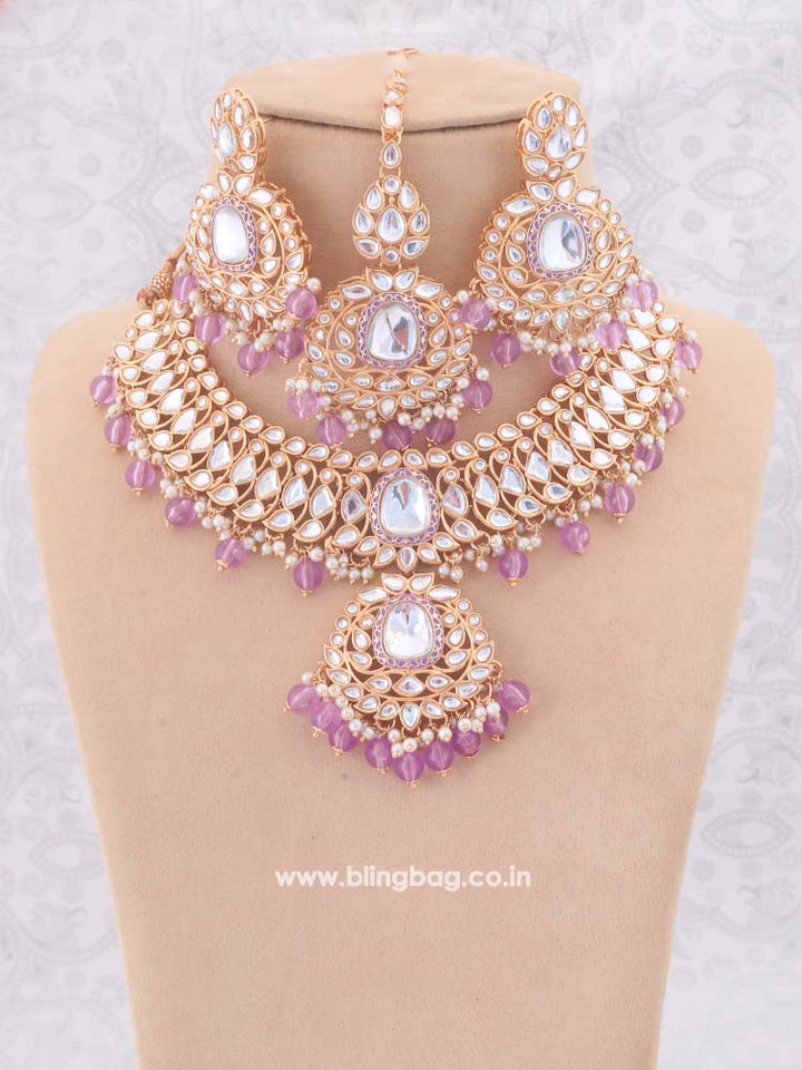 Purple Aigiri Jewellery Set