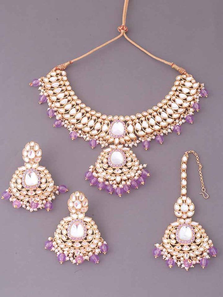 Purple Aigiri Jewellery Set