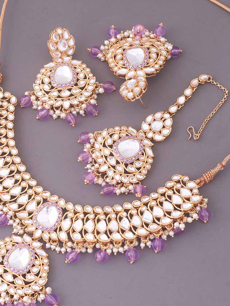 Purple Aigiri Jewellery Set